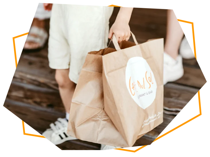 Cafe Del Sol Take Away-Tüte.