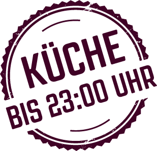 Ein Stempel für die Küchenzeiten bis 23 Uhr.